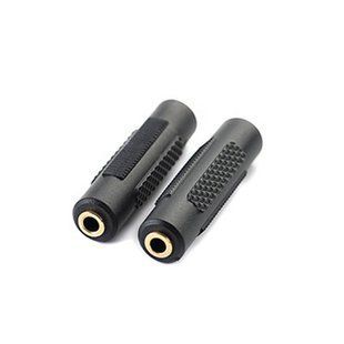 Перехідник аудіо Jack 3.5mm 4pin F/F Lucom (62.09.8246) 1:1 AUX Gold