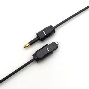 Кабель аудіо оптичний Toslink-mini 1.0m Lucom (62.09.8044) D=2.2mm Gold 62.09.8044 фото