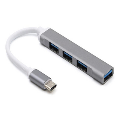 Перехідник обладнання USB Type-C 1x4 (HUB) Lucom (62.09.8283) USB3.0 Macbook/Phone Pas 0.20m 62.09.8283 фото