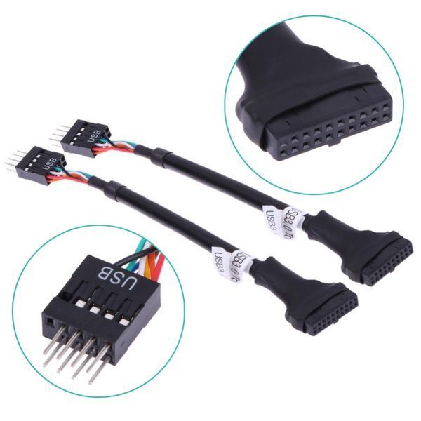 Кабель живлення внутрішній USB3.0 Pinheader-2.0 F/M Lucom (62.09.8104) (20p-9pin) 0.15m 62.09.8104 фото