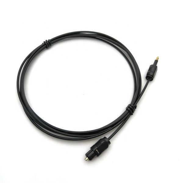 Кабель аудіо оптичний Toslink-mini 1.0m Lucom (62.09.8044) D=2.2mm Gold 62.09.8044 фото