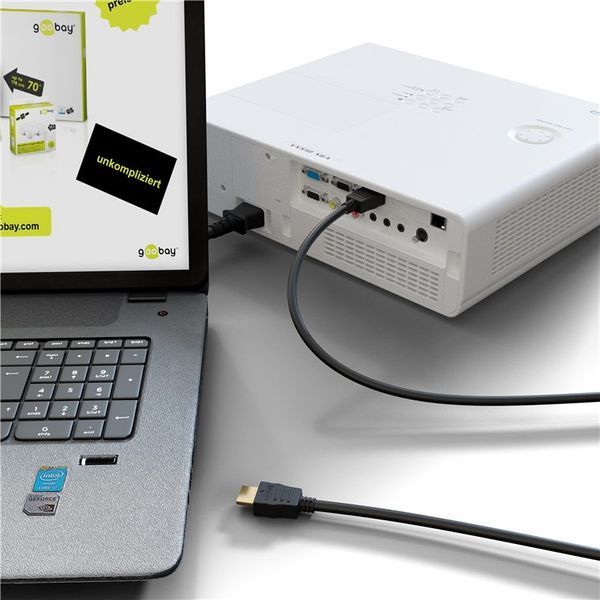 Кабель монітора-сигнальний HDMI M/M 3.0m Goobay (75.04.7575) v2.1 8K@60Hz UHD HDR Cu 75.04.7575 фото